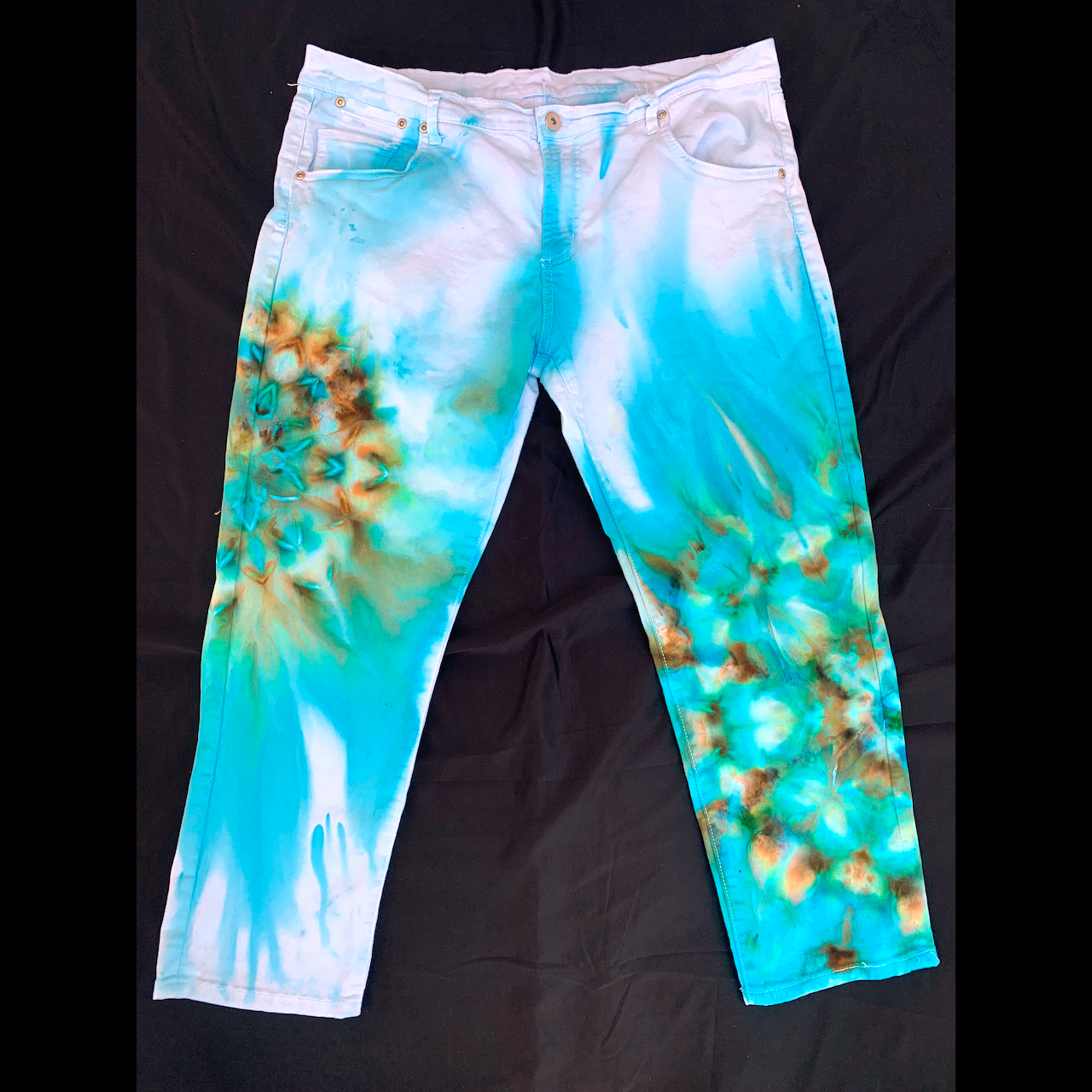 Flow blue mandalas | Pants | 38” waist