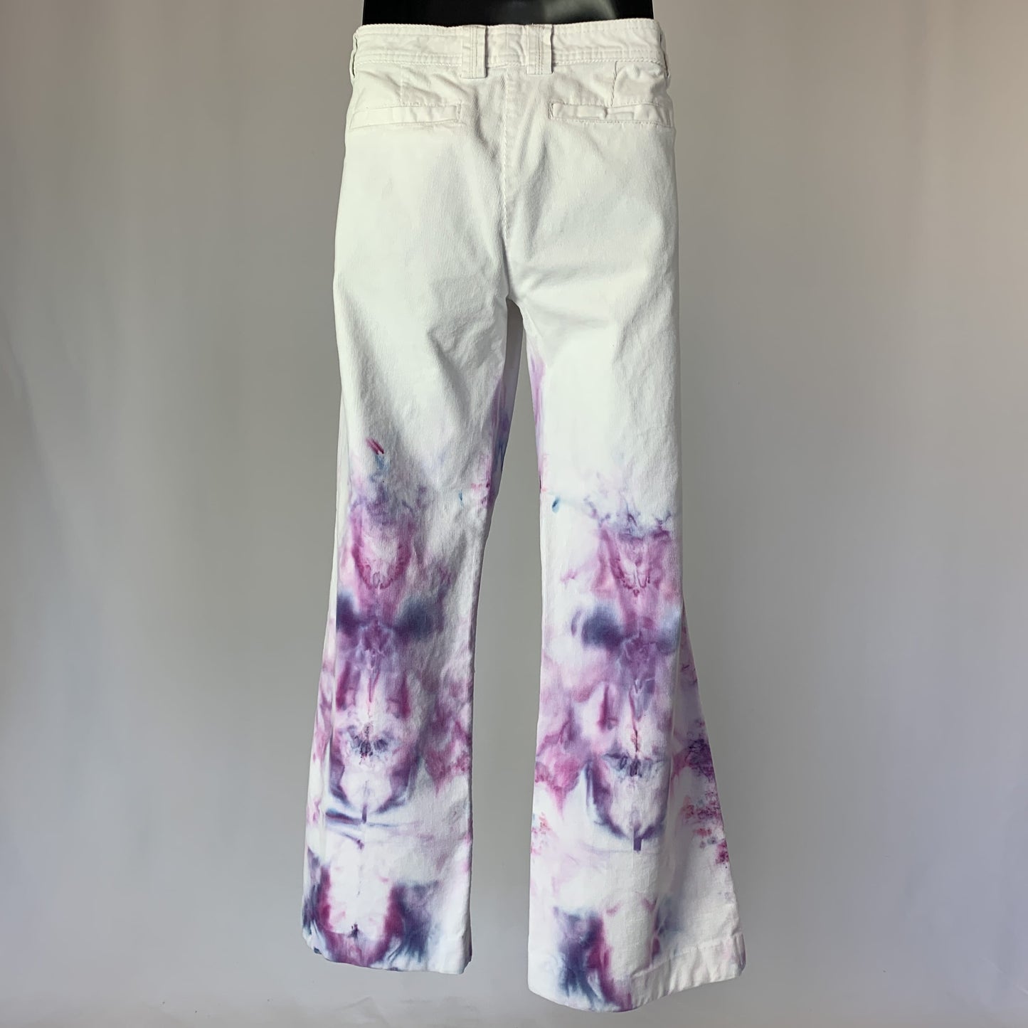 Berry Fractal Explosion | Bell bottom corduroy pants | 32” waist
