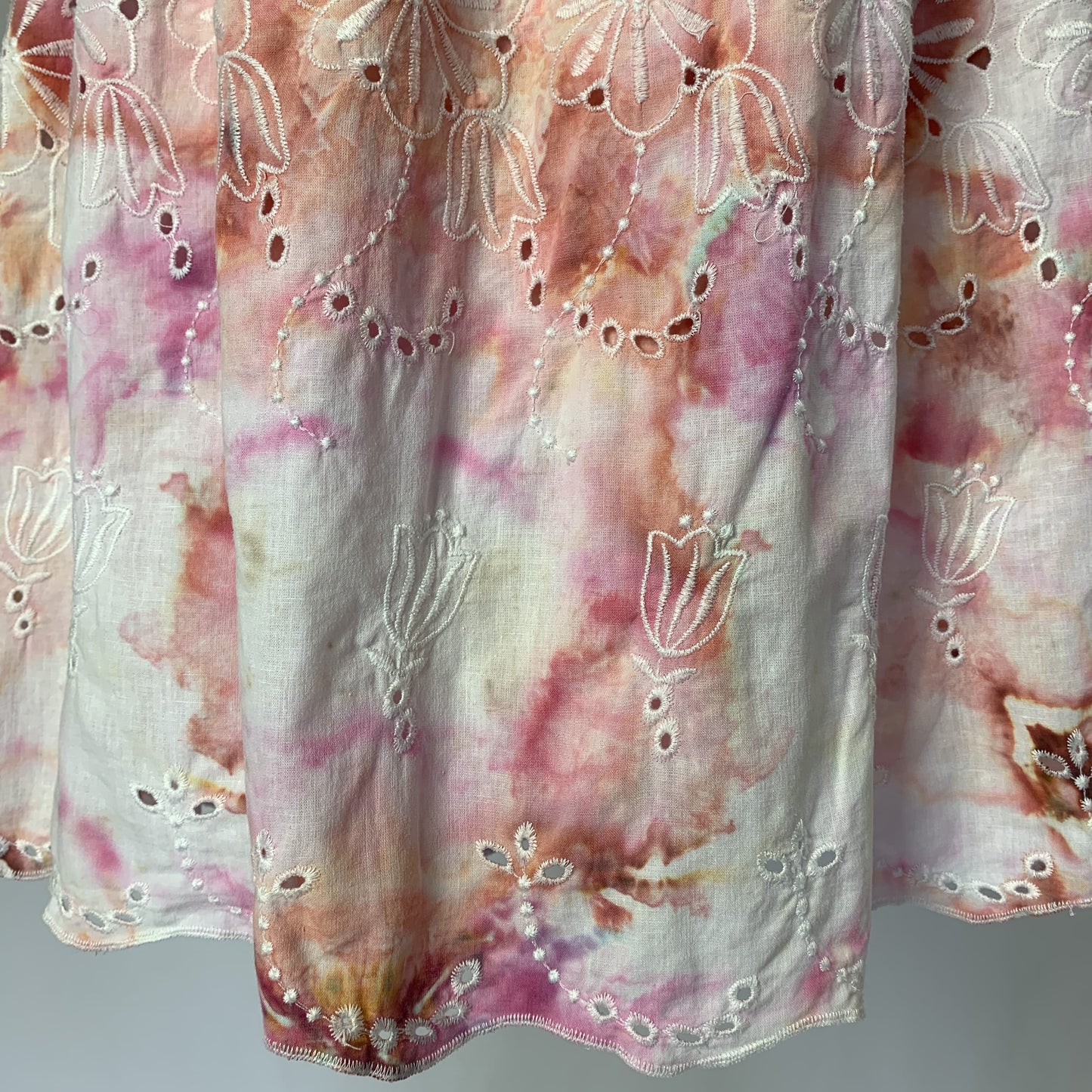 Floral Summer Sunset | Mid-length skirt | 30” waist