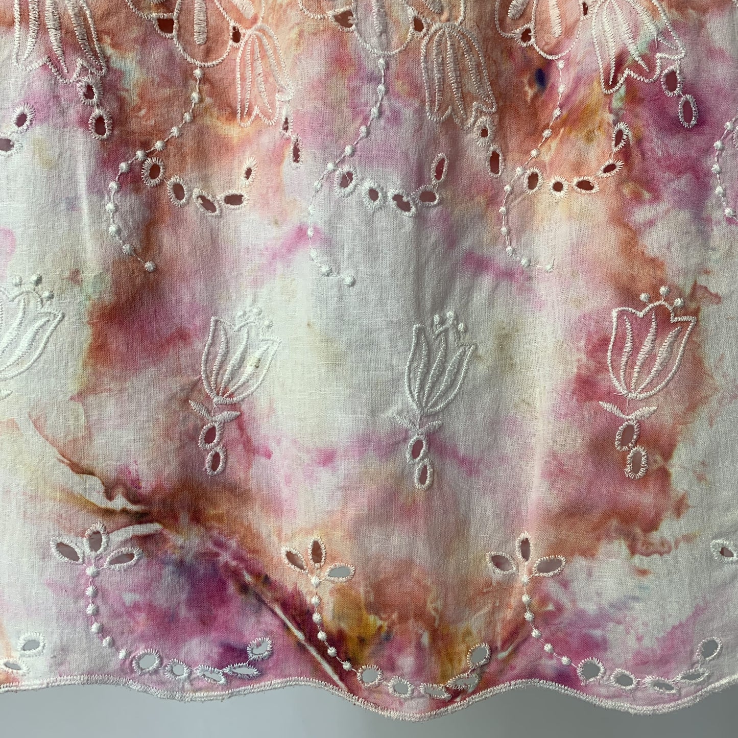 Floral Summer Sunset | Mid-length skirt | 30” waist