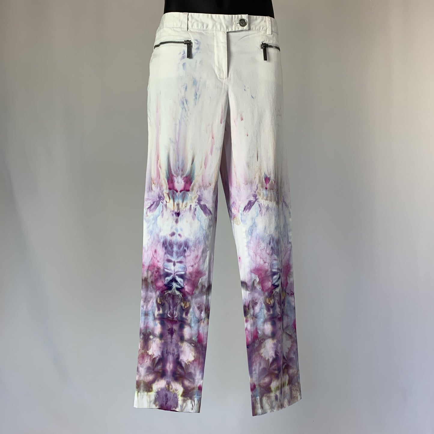 Magenta Fractals | Skinny leg pants | 33” waist