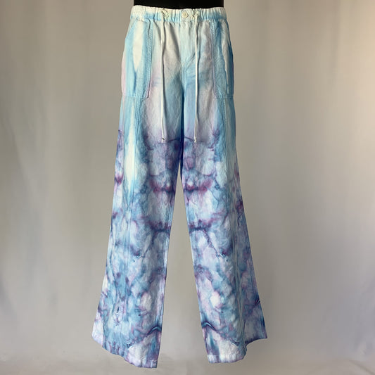 Pastel Fractal Flow | Drawstring pants | max 39” waist