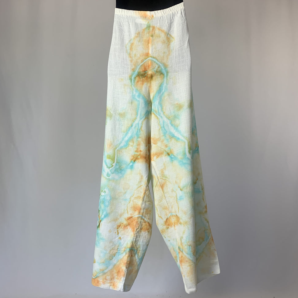 Teal and Gold Electric Waves | Pants | 48” max waist