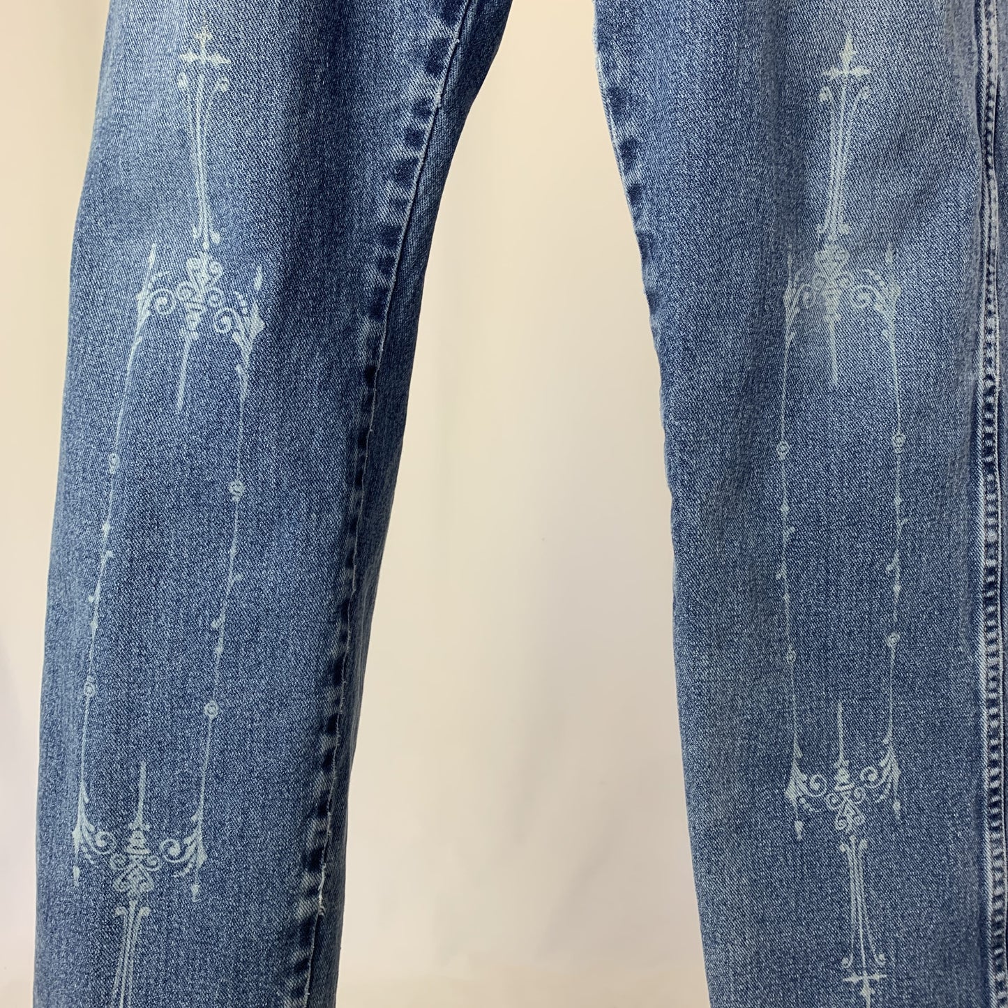 Long Ornate Filigree and Sri Yantra | Jeans | 34” waist