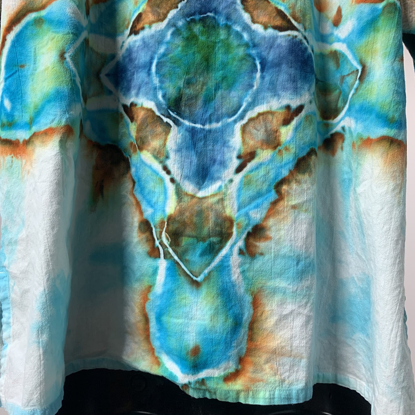 Lapis, Cerulean, and Bronze Cross | Shirt | 52" chest