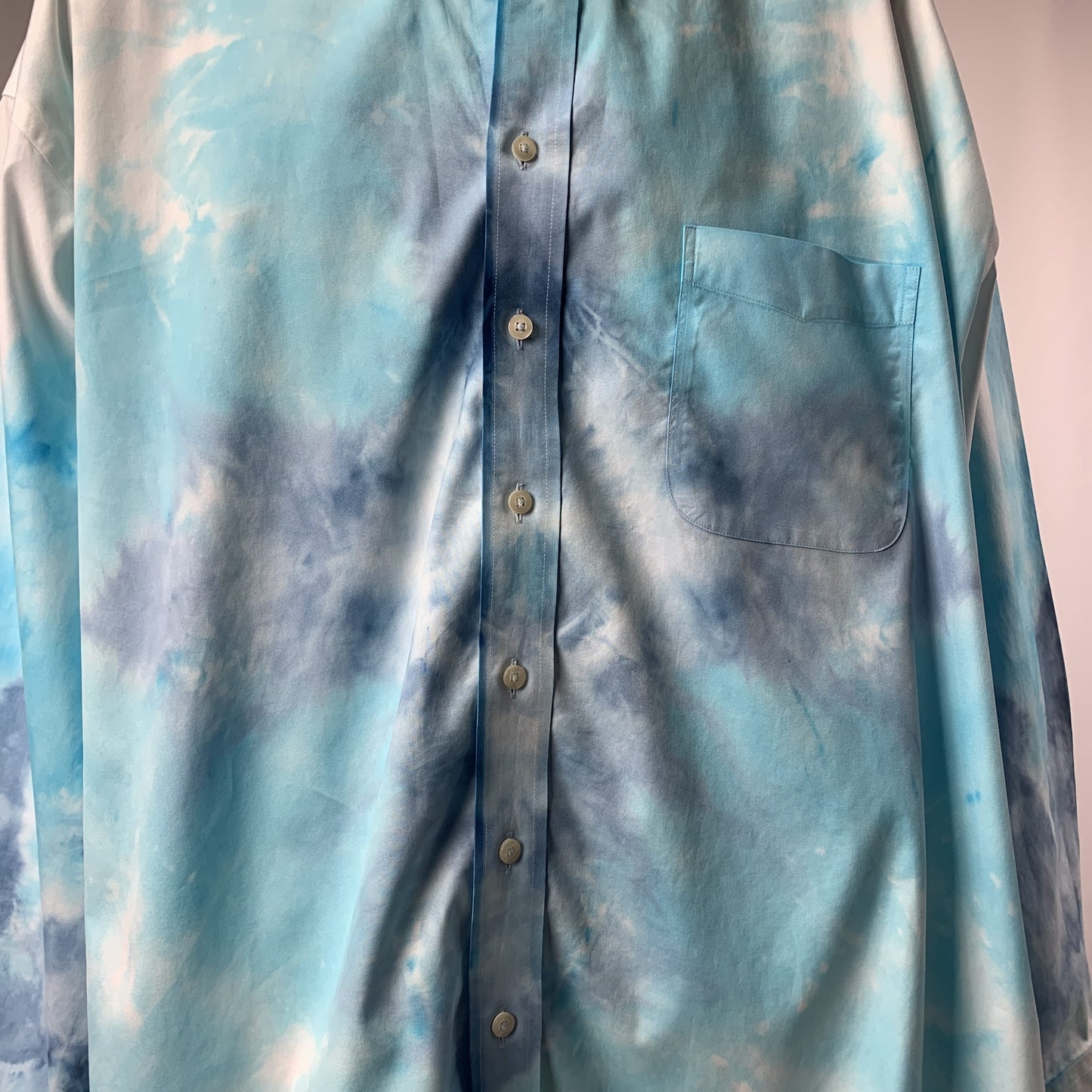 Pastel Lapis and Cerulean Cross | Shirt | 60" chest