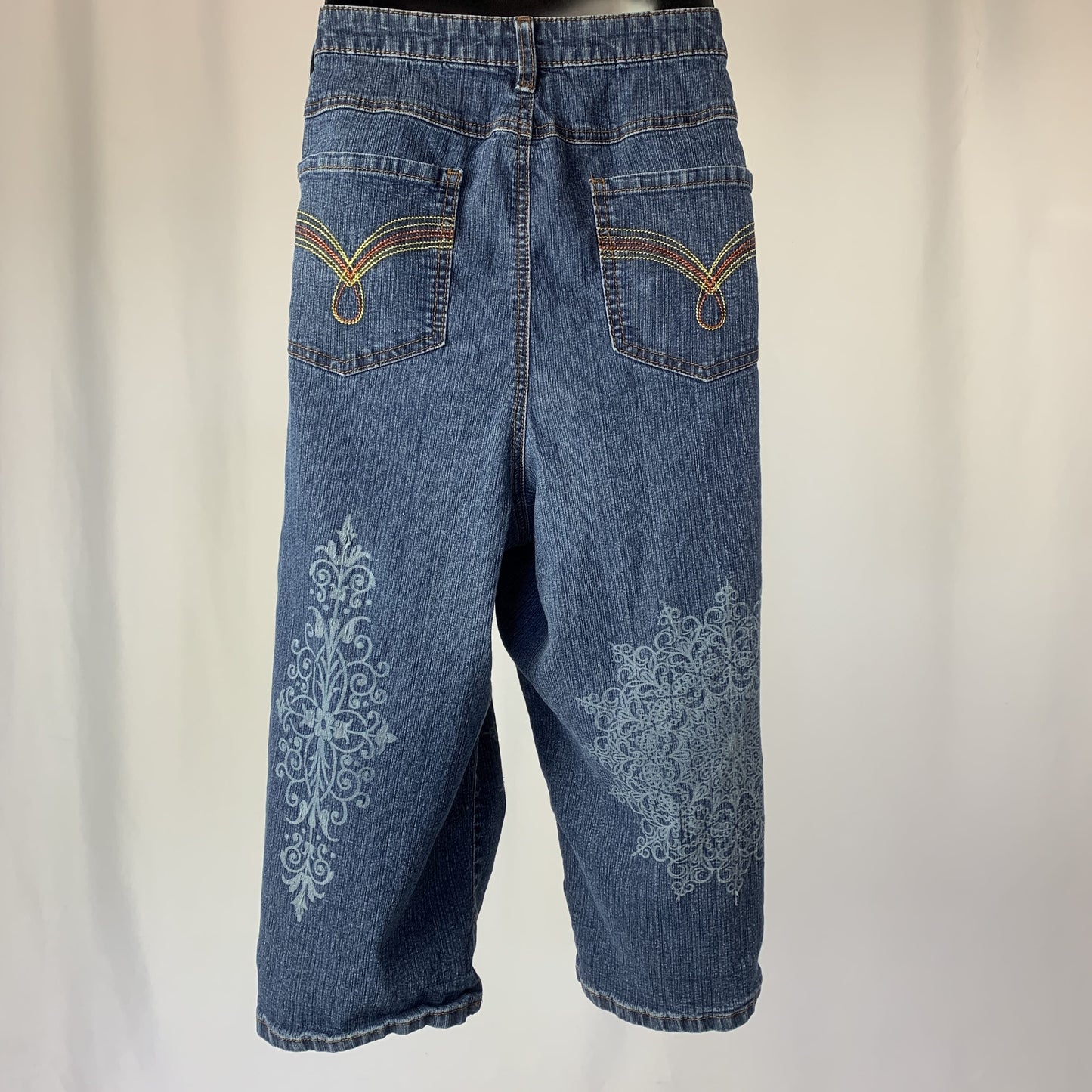 Star Filigree Mandala and Filigree Medallion | Jeans | 41” waist
