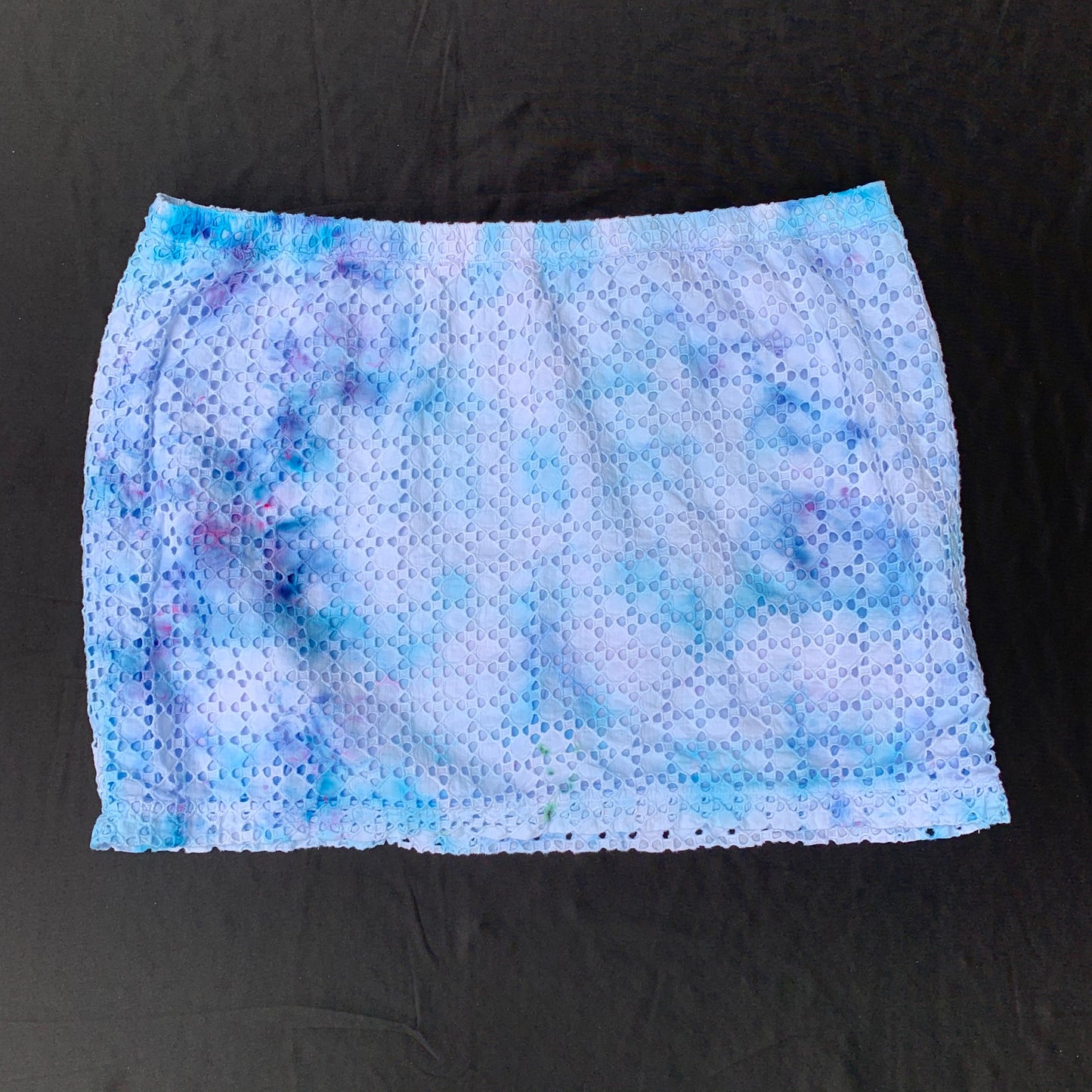 Soft Blue and Purple | Skirt | 42-50” waist